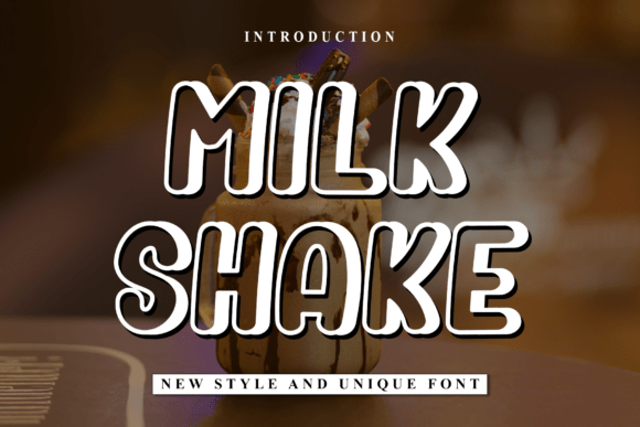 Milk Shake: A Playful Display Font for Vibrant Designs